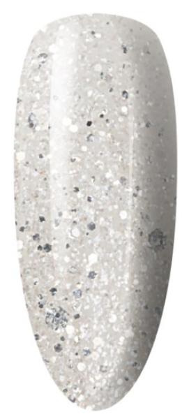 Maliva Gellack White Shiny Glitter Nagel